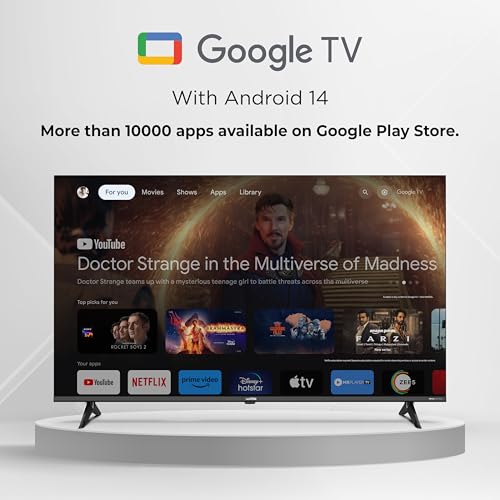 Image of Wobble 127 cm (50 inches) K Series 4K UHD Smart LED TV with Google TV 5.0 (Black) WB50UDAGU2875D25