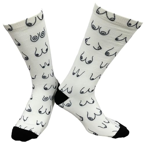 Keiutexe Breast Boob Socks For Men Women Gift Funny Crazy Crew Socks
