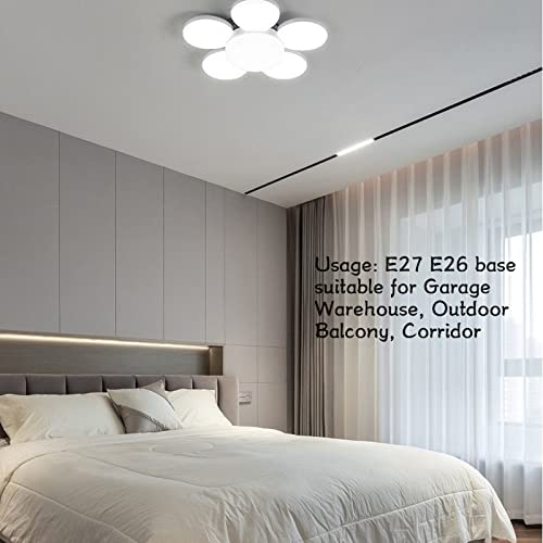 Plafonnier de garage à LED 50W 8000Lm culot E26 E27 pliable - 7