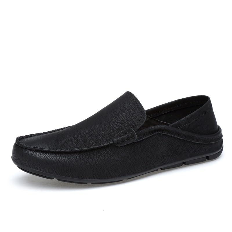 Men's Loafers Shoes Round Toe Solid Color Apron Toe Loafer Shoes Flexible Lightweight Comfortable Fashion Slip-on