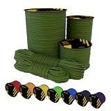 EDCX Paracord 550 Fallschirmseil, 7 Fäden, Typ III, Mil-Spec Überlebensseil, Bruchlast 250 kg (Moss, 30 Meter)