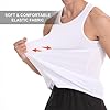 Men's Tank Tops Cotton Vest Gym Workout Bodybuilding Fitness Tee Sleeveless Muscle Shirts White S #3