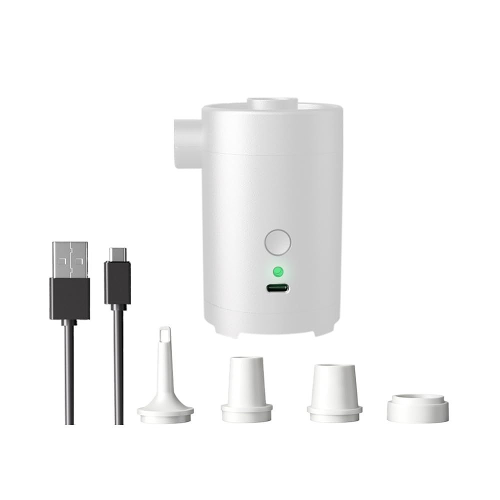 Portable mini Electric air Pump Used for Inflating and deflating Vacuum Storage Bags for Inflatable mattresses, Inflatable Sofas, Swimming Rings, Pool Floats, etc.with a 3600mAh Rechargeable Battery.