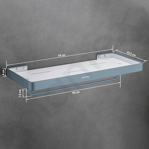Image of Plantex Aluminium and Acrylic Towel Holder in Bathroom /Towel Rod /Towel Hanger /Bathroom Accessories (Grey & Milky White-24 Inch)