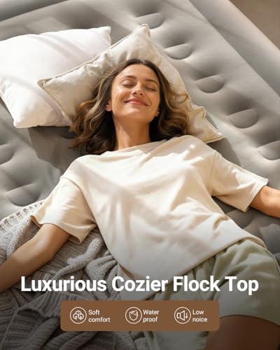 image for iDOO Queen Air Mattress with Built in Pump, 18 Raised Comfort Inflatab