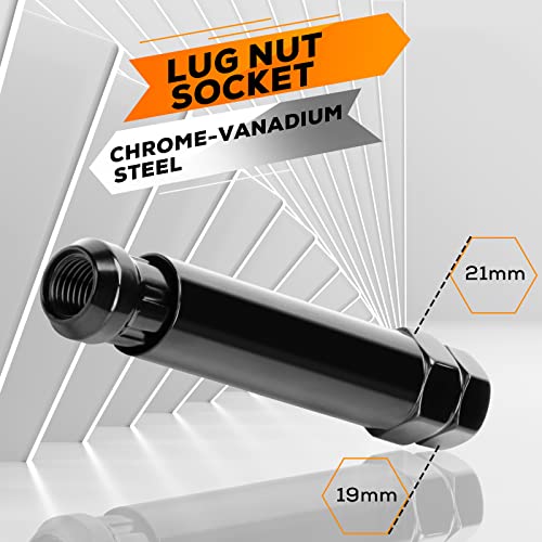 Dynofit M12X1.5 Wheel Lug Nuts Black, (20+1)12Mmx1.5 Spline Lugnuts Aftermarket Tuner Yj Mk Rt Accord Civic Crv Odyssey Element Hr-V Legend Xr-V Courier Escape Escort Fiesta Focus Fusion Sierra #TOP5