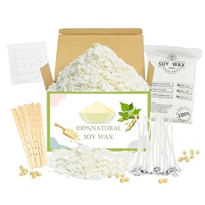 Soy Wax for Candle Making, 5lb Candle Wax with Candle Wicks, Wicks Stickers, Wicks Centering Devices, Candle Making Supplies Vegan Cruelty Free