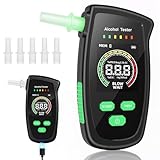 XEOOCE Ethylotest Electronique - Etiloteste Electronique, Alcotest Numerique avec 5 Embouchures, ethylometre mesures de Haute précision, pour Tests personnels domestiques (Black)