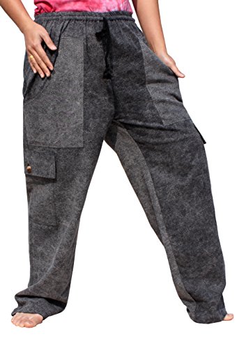 RaanPahMuang Working Cargo Pant 4 Pockets 100% Cotton Comfy Fit Side Leg Pockets