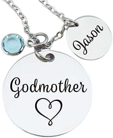 Godmother necklace, Godson, Goddaughter, Gift for Godmother, Godmother pendant, Stainless Steel