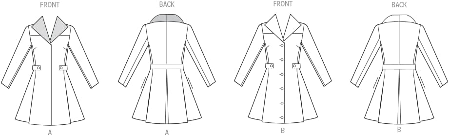 McCall's Misses' Retro Coats Sewing Pattern Packet, Design Code V2092, 16-18-20-22-24, Multicoloured