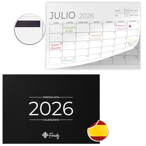 Finoly Calendario Magnetico Nevera Enero 26 Diciembre 26 (12 Meses) A4 | Calendario Magnetico Nevera 2026 | calendario 2026 nevera | Almanaque 2026 con Adhesión Fuerte Finoly Calendario Magnetico Nevera Enero 26 Diciembre 26 (12 Meses) A4 | Calendario Magnetico Nevera 2026 | calendario 2026 nevera | Almanaque 2026 con Adhesión Fuerte