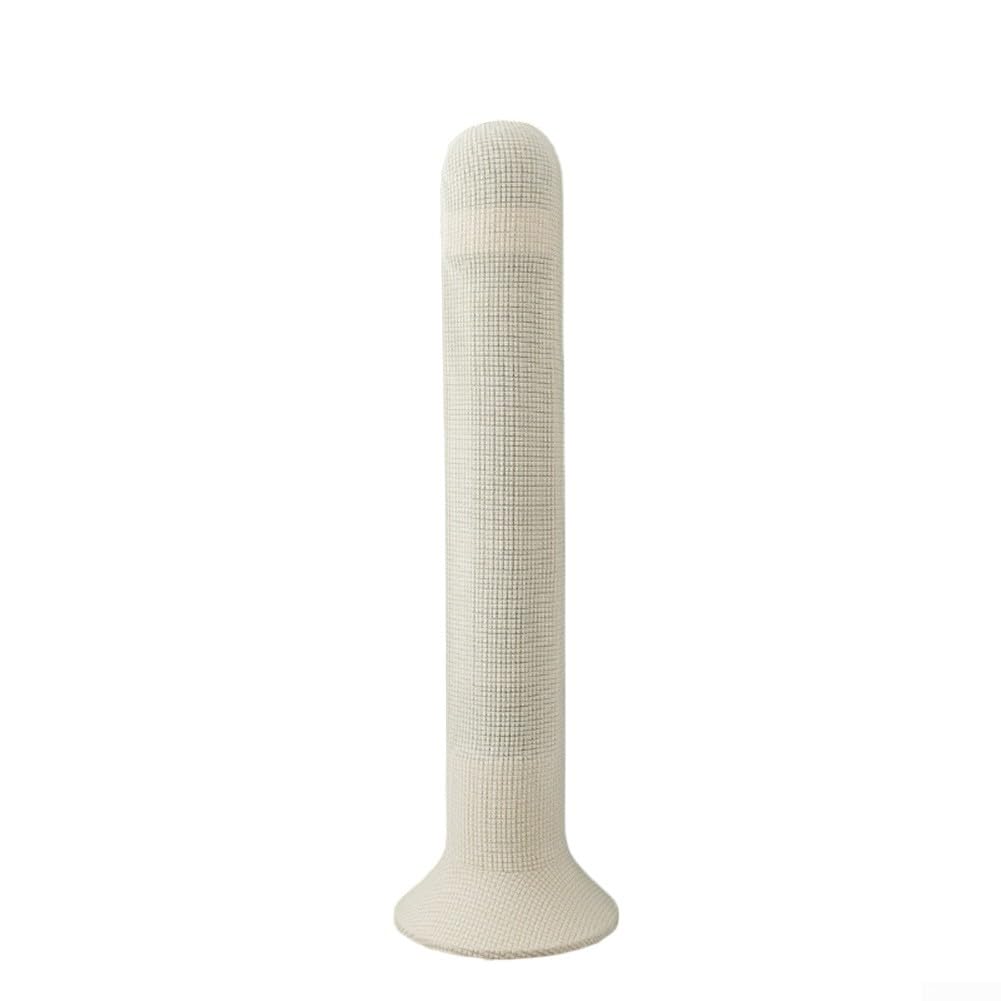 Dolvitrny Thickened Elastic Tower Fan Cover, Protective Dust Case for Floor Fans with Snug Fit, Bottom Wrap Design Dust Shield for Outdoor Use, Weatherproof(Beige L)