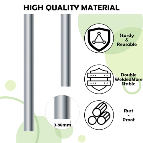 100 Pack Yard Sign Stakes, 20'' x 24'' Heavy Duty Metal H-Stakes H Frame Wire Stakes,Metal Sign Holder for Yard Signs.Use with 4mm and 5mm Corrugated Yard Signs