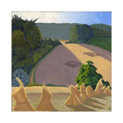 Affiche John Nash The Cornfield - Impression giclée paysage britannique vintage sur toile 71x71 cm