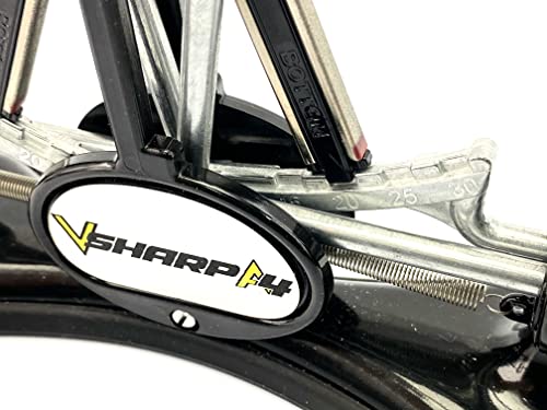 Warthog V-Sharp A4 Knife Sharpener, Professional Sharpener, Ideal for Home Cooks, Chefs, Fishermen, Hunters, 325 Grit Diamond Rods with Adjustable Angles, Metal Frame Construction, Black