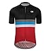 Runmaner Men's Cycling Jersey Short Sleeve Bike Clothing (Medium, Red)