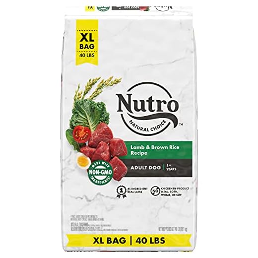 NUTRO NATURAL CHOICE Adult Dry Dog Food, Lamb & Brown Rice Recipe Dog Kibble, 40 lb. Bag