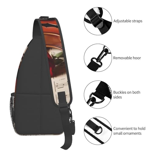 Sling Bag para hombre y mujer negra miniatura 4