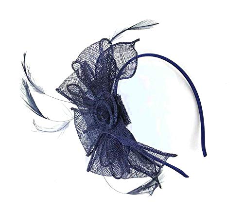 Allsorts Navy Headband Aliceband Hat Fascinator Wedding Ladies Day Race Royal Ascot by Allsorts