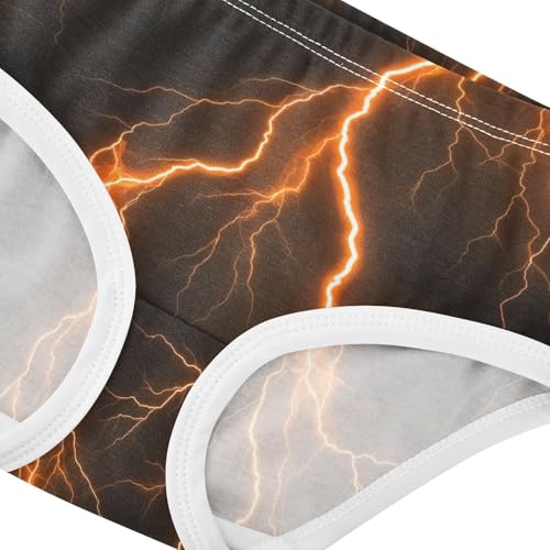 Joisal Artistic Toddler Underwear Floral 2t Cotton Panties Little Girl Glowing Lightning Bolts Dark Briefs Girls Undies4