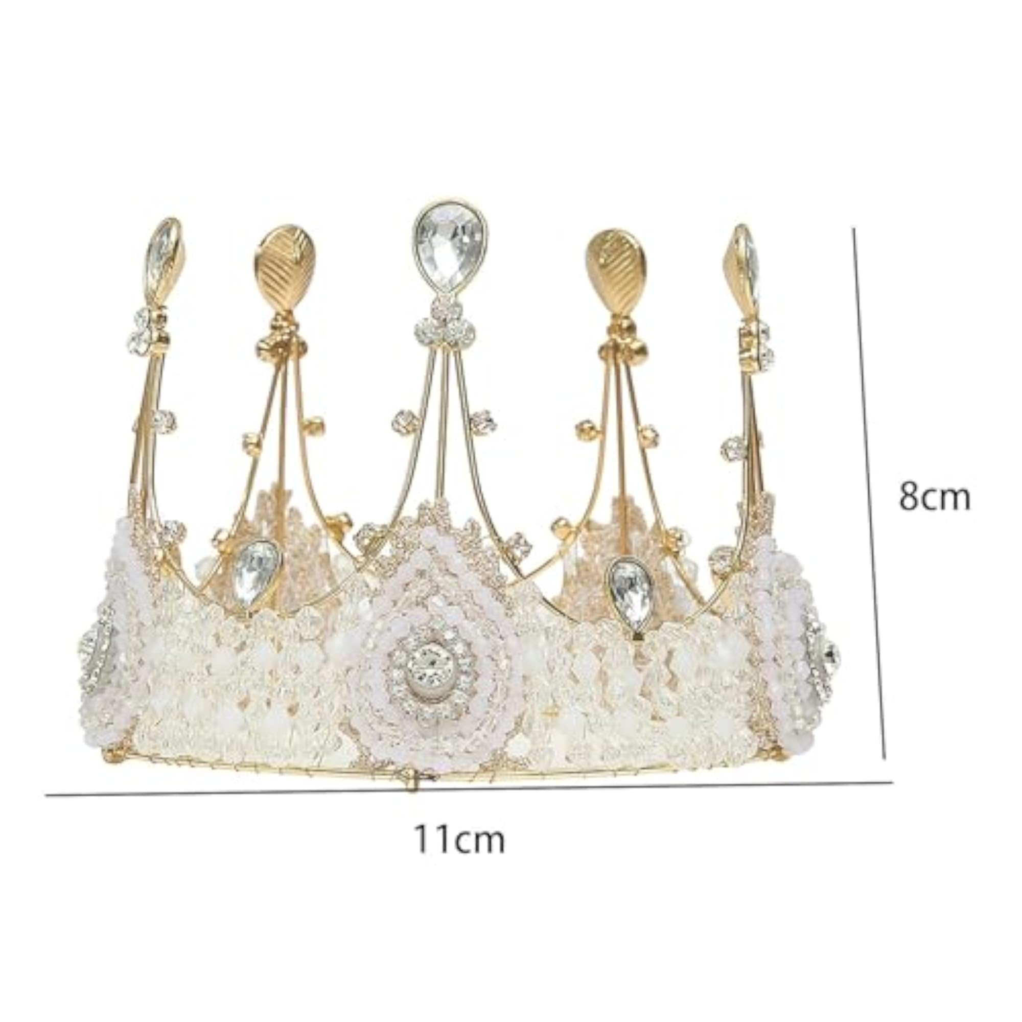 Rhinestone Crown Wedding Tiara Headband, 11Cm