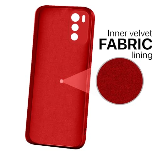 Image of Back Cover for Motorola Moto G42 4G | Full Camera Protection | Premium Liquid Silicon Case | Flexible Bumper Case for Motorola Moto G42 4G (Red)