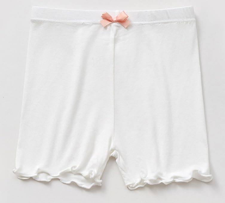 4 Pack of Kids Teen Girls Bowknot Underwear Multi-Color Comfy Under Dress Shorts Cotton Shorts3