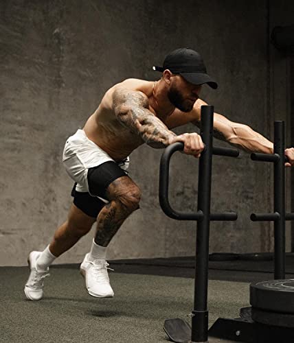 Leidowei Men's 2 In 1 Workout Running Shorts Lightweight Training Yoga Gym 7" Short With Zipper Pockets Black Fluorescent M #TOP5