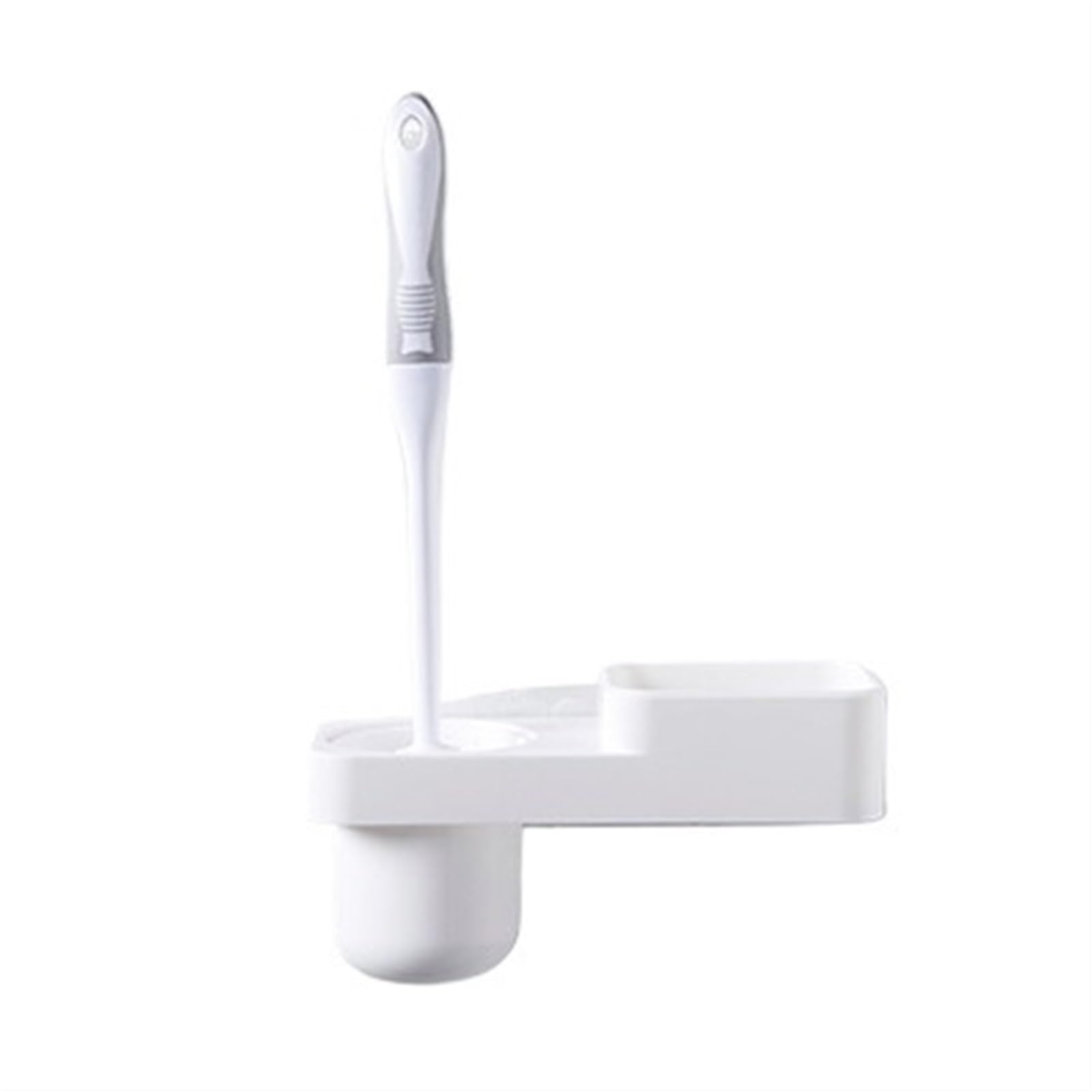 Szczotka do WC Szczotka Do WC I Uchwyt Do Montażu Na Ścianie Plastikowa Szczotka Do Muszli Klozetowej Akcesoria Łazienkowe Szczotka do Toalety(White)