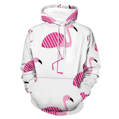 Sweat à capuche flamants roses pull décontracté pour vos sorties et soirées chill