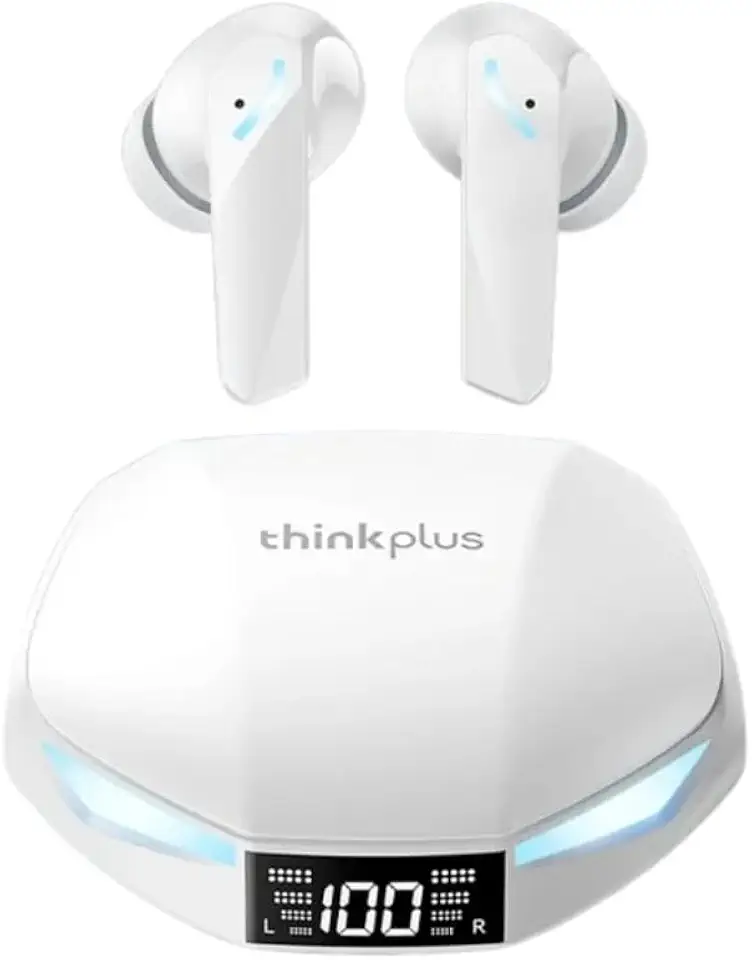 Fones de Ouvido Sem Fio XT 53 (2025) | GM2 PRO MAX - Bluetooth 5.4, LED Digital, Som 360°, Cancelamento de Ruído, Resistente à Água (Branco)