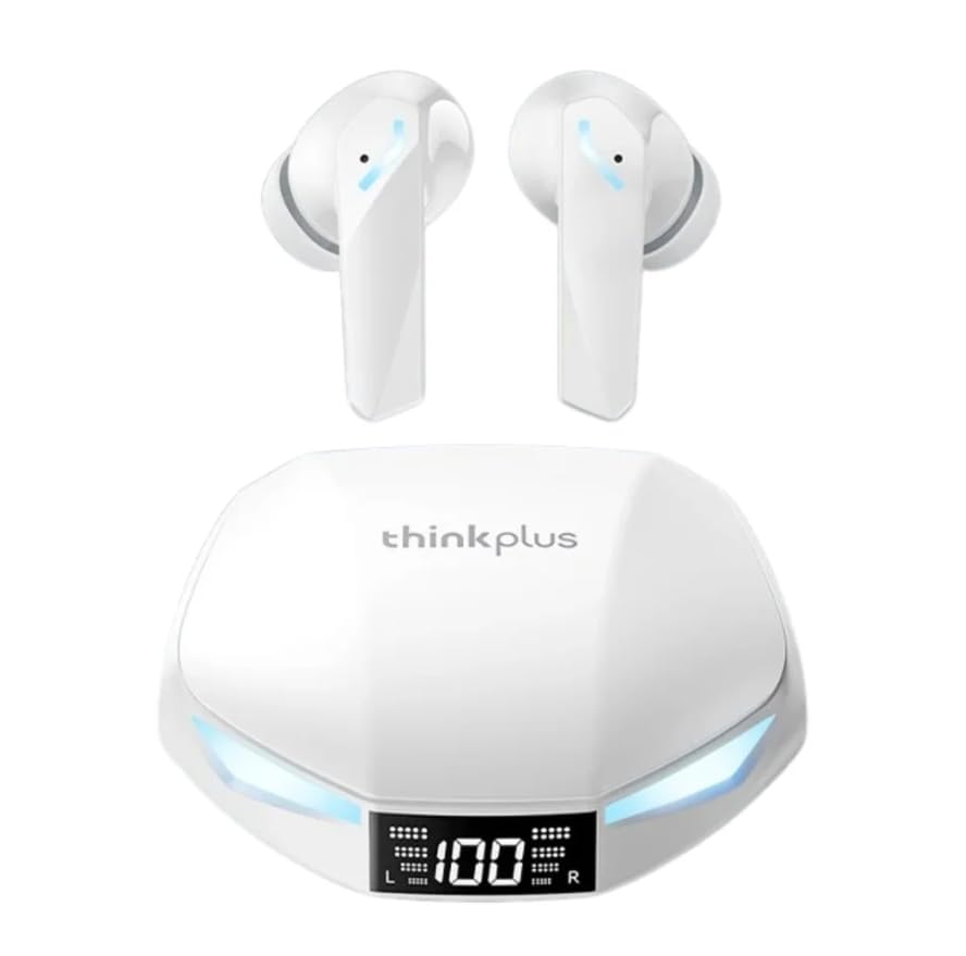 Fones de Ouvido Sem Fio XT 53 (2025) | GM2 PRO MAX - Bluetooth 5.4, LED Digital, Som 360°, Cancelamento de Ruído, Resistente à Água (Branco)