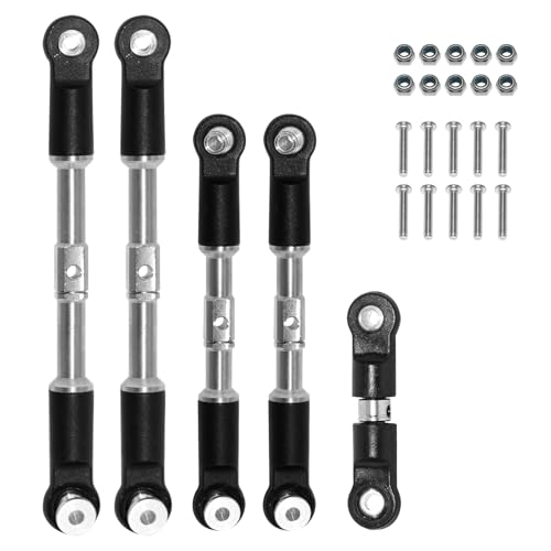 Turnbuckle Set Bolded Steel 5pcs for Arrma Typhon Infraction 6S Felony Limitless Upgrade Parts (Black)