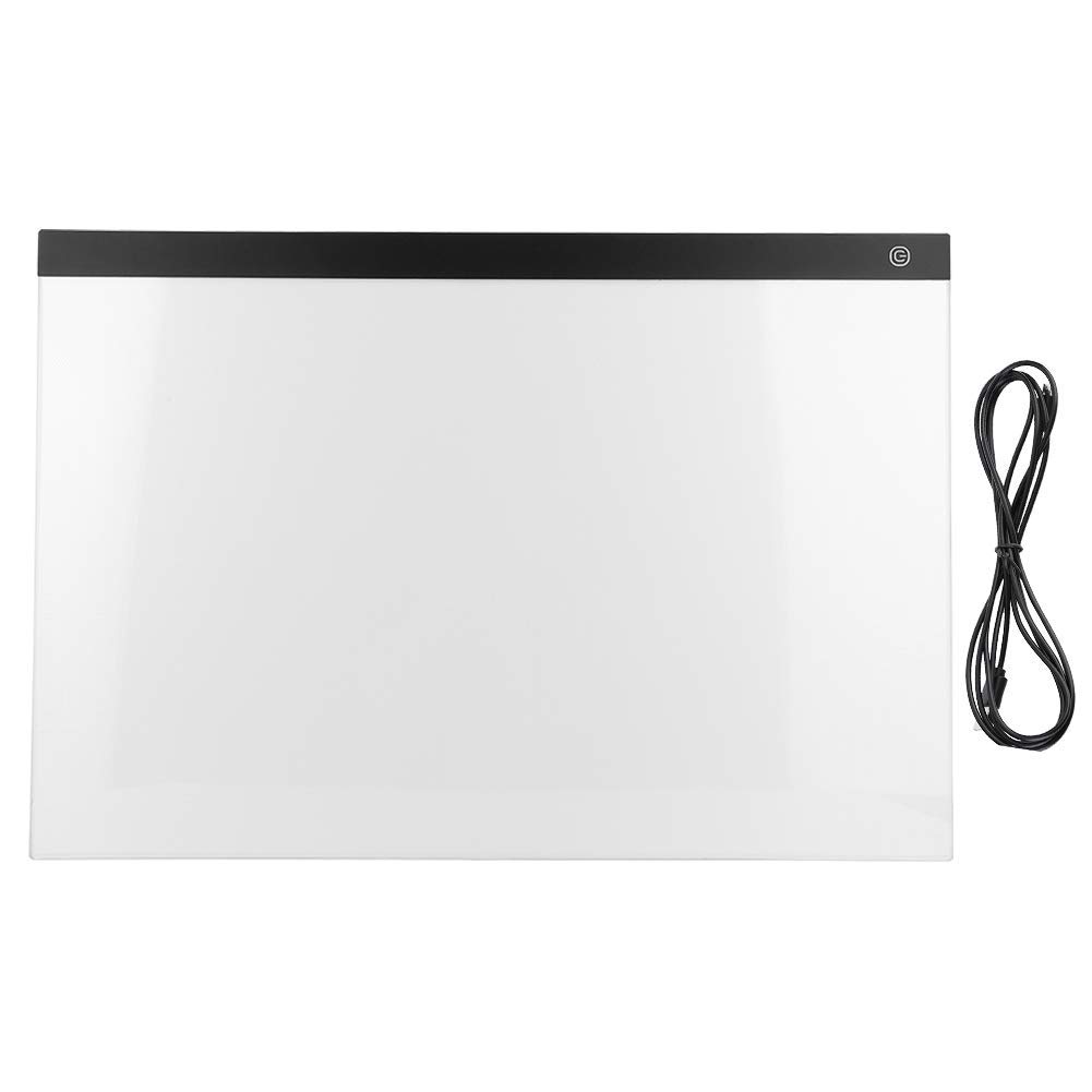 A2 Tablette Lumineuse Ultra-Mince Portable, Planche à Dessin LED USB, pour Artisanat Tatouage Aquarelle Copie Courtepointe Traçage Peinture X-Ray