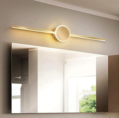 Image of Groeien Pack of 2 | 18 watt LED 3 Color Gold Body Picture Photo Frame /Mirror Bathroom Wall Light (Warm+Natural+Coolwhite)(OrbitLine-Gold, 2)