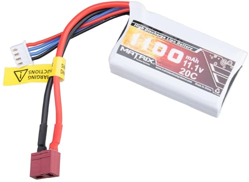 Evike Airsoft - Matrix High Performance 11.1V PEQ Type Airsoft LiPo Battery (Model: 1100mAh - 20C / Deans)