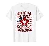 Official Emotional Support Canadian Fun American Flag Heart T-Shirt