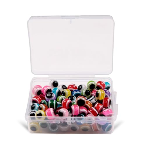 400 piezas caja de cuentas ojo de pez 3D multicolor miniatura 5