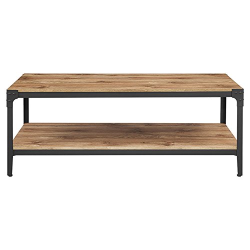 Angle Iron Rustic Wood Coffee Table - Saracina Home