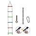 Produktbild TZUTOGETHER 2m Regenbogen Kinder Kletterleiter,Outdoor Kunststoff 6 Abschnitt Leiter,Kinder Seil Schaukel Set Baumleiter Spielzeug, zum Klettern Übungsschaukel, Baumhaus, Spielplatz(mit Zubehör)