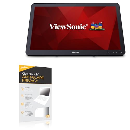 BoxWave Screen Protector Compatible with Viewsonic TD2430 (24 in) - ClearTouch Anti-Glare Privacy (2-Pack), Privacy Screen Protector Flexible Film Anti-Glare