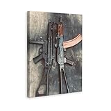 Generic AK-47 Rifle Military Guns Canvas Posters Room Aesthetics Boys Bedroom Sports Office Decoration Gifts Wall Art Decoration Printing Posters 12x18inchs(30x45cm)