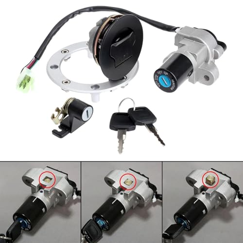 Juego de llaves y tapa tanque combustible para motocicleta Suzuki GSX750 GSX600 y VX800 2