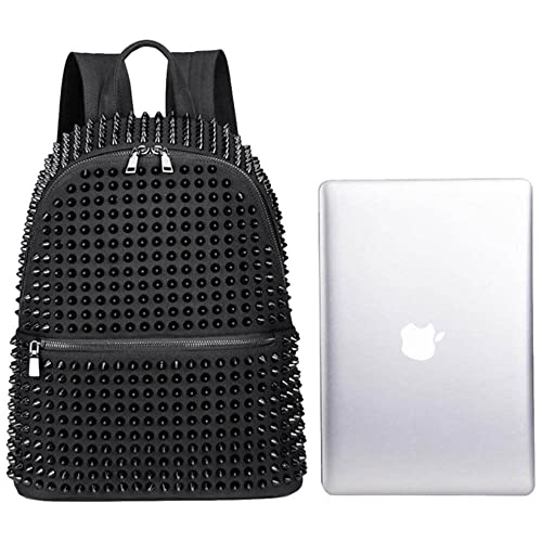 Ro Rox Minerva Studded Backpack Canvas Punk Gothic Bag Unisex Rucksack2