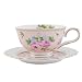 Produktbild Clayre & Eef 6CE0435P Kaffeetasse mit Untertasse Ø 15 * 1/13 * 10 * 6 cm / 0,15L