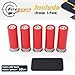 FIREGOWIN Pro 12GA Dummy Rounds – Training Snap Caps, Reusable Dry Fire Training Round with Rubber Primers -Red Type 5 Pack