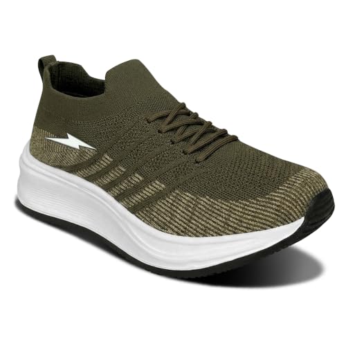Image of BRUTON Men's Beige & Black Casual Sneaker | Lightweight Cushioned Lace-Up Shoes | Breathable Fashion Footwear for Walking, Travel, College
