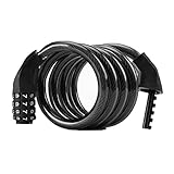 Fahrradschloss,Spiralkabelschloss Fahrrad,mit Zahlen 1M lang Fahrradschloss,Fahrradschloss mit 4-stellig Code, Hohe Sicherheit Anti-Diebstahl für Fahrrad Tricycle Scooter Bike Lock