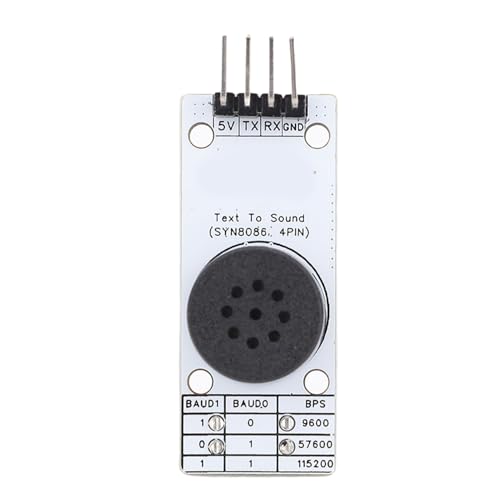 RASTKY Módulo de Síntesis de Voz Chino Módulo Eficiente de Texto a Sonido para Chip SYN8086, Funciones Versátiles para de Control de Voz, Adecuado para Terminales de Vehículos, 1 de Síntesis de